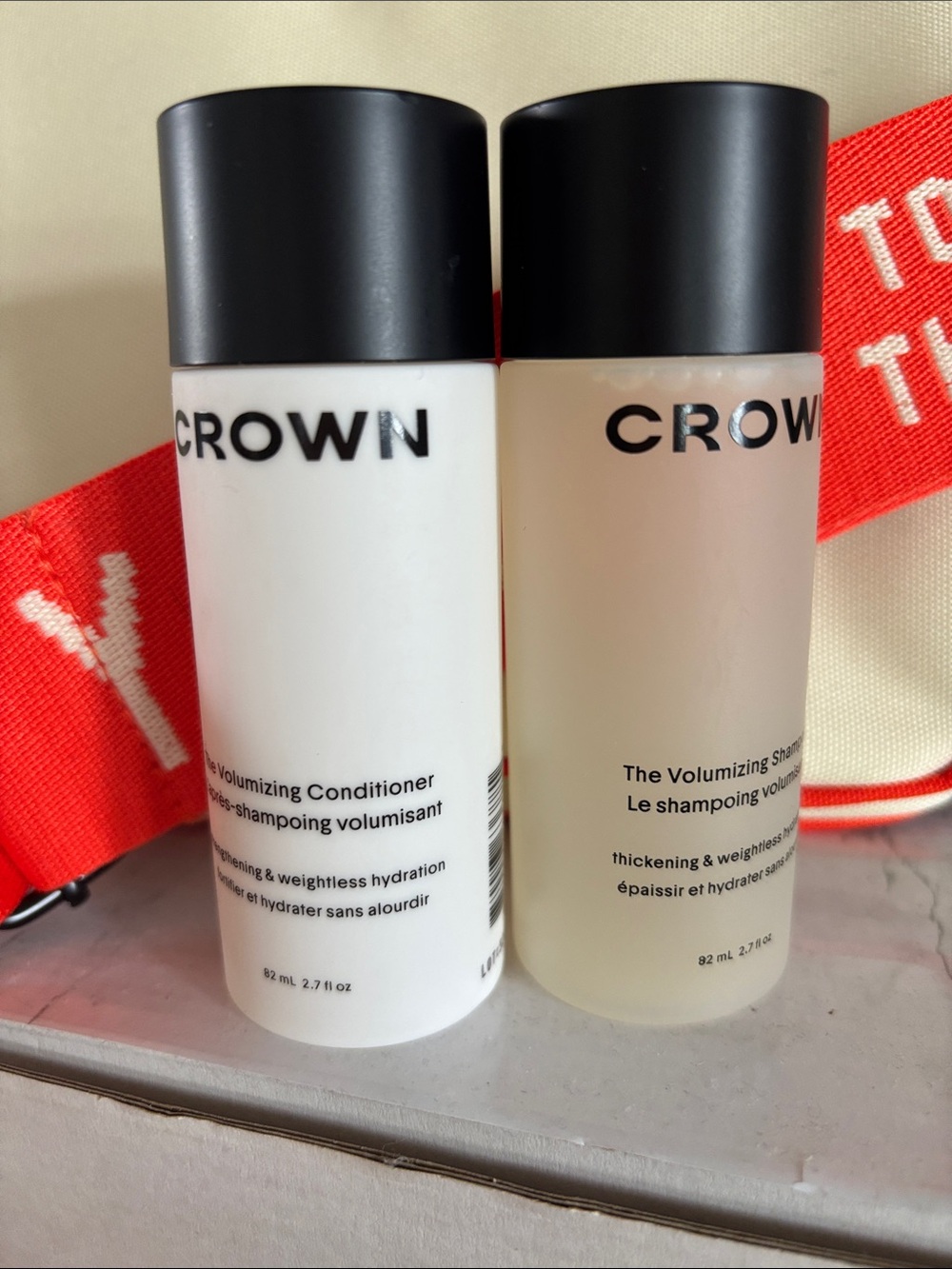 Crown Volumizing Shampo0 & condition3r set : travel friendly